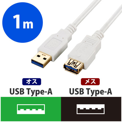  Elecom ELECOM USB3.0 удлинение кабель (A-A) USB3-E10WH