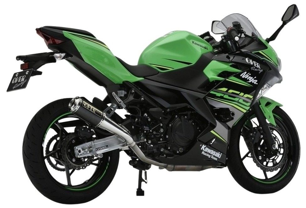 OVER Racing Ninja400 スリップオンマフラー 政府認証 トリックスター / Ninja400(23-24)/Z400(23-)政府認証スリップ
