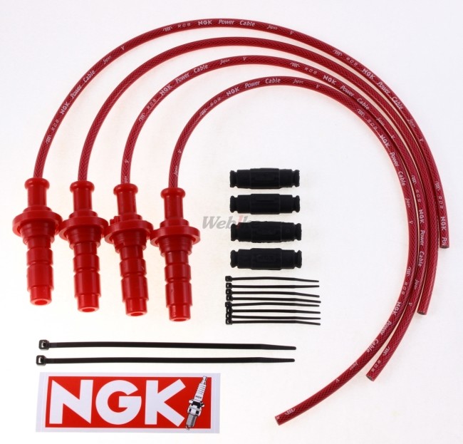 NGK NGK:enji-ke- power cable ( plug cord ) plug cord color : wine red | plug cap color : wine red GPZ900R
