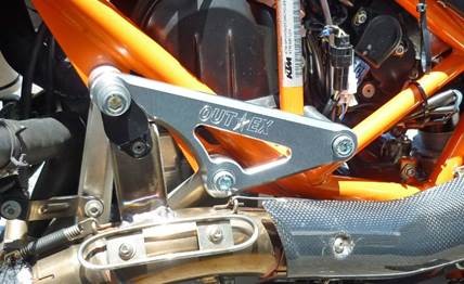 OUTEXau Tec s head пятно - скалярный : голубой анодированный алюминий 690SMC R KTM подрамник рама 