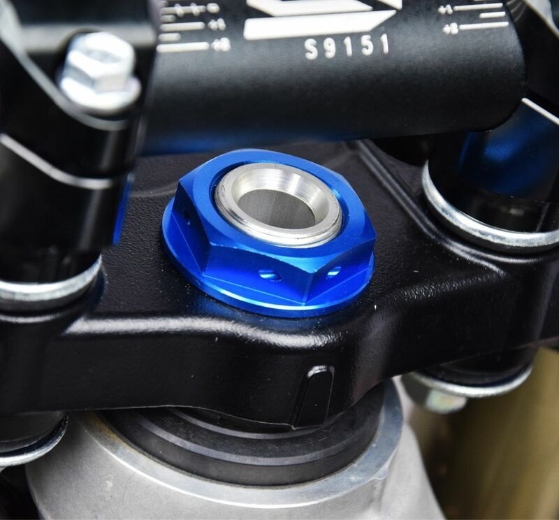 Scar Racings машина рейсинг Steering Stem Nut Blue Kawasaki KX250F YFZ 450 2WD SPECIAL EDITION DR-Z 400 E S SM RM-Z 250 RMX KLX R KX 125 F руль 