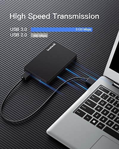 Inateck 2.5 type USB 3.0 HDD кейс установленный снаружи 2.5 дюймовый толщина 9.5mm/7mm. SATA-I, SATA-II, SATA-III,