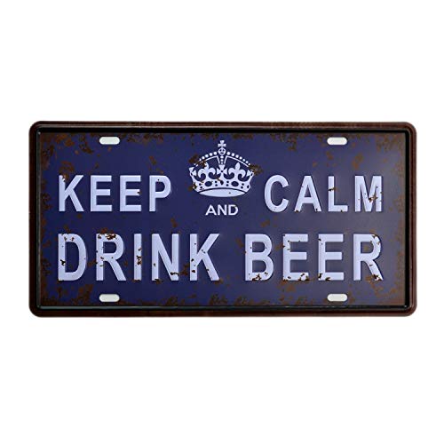 [USA american design ]KEEP CALM AND DRINK BEER slowly .. put on .. beer also USA kitchen restaurant Cafe 