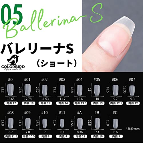 COLORBIRD artificial nails ultrathin Short clear 300 sheets summer sun DIN g nature . Fit feeling attaching nail (ba Rely naS)