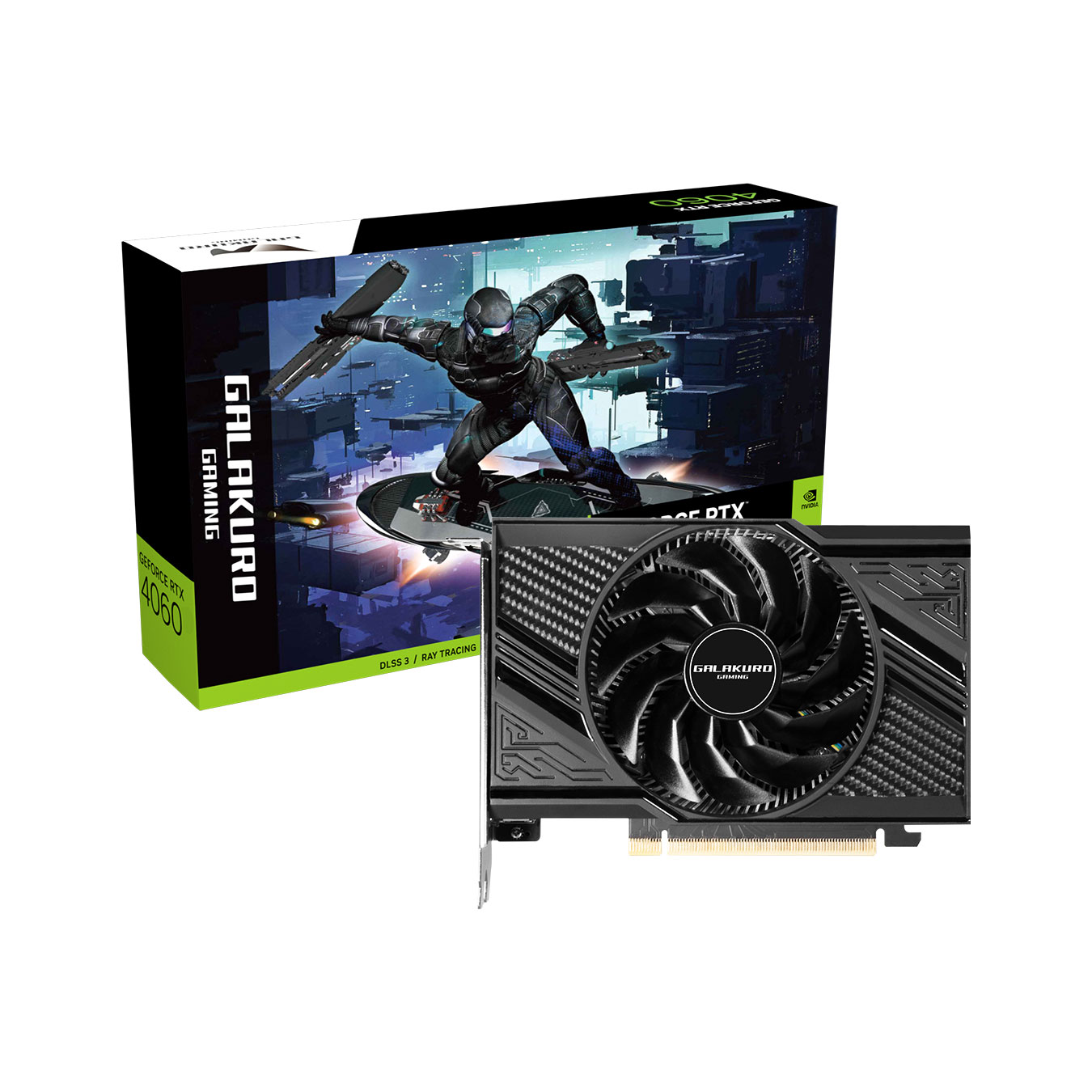 GG-RTX4060-E8GB/SF ［玄人志向 GALAKURO GAMING NVIDIA GeForce RTX 4060 搭載 グラフィックボード］の商品画像