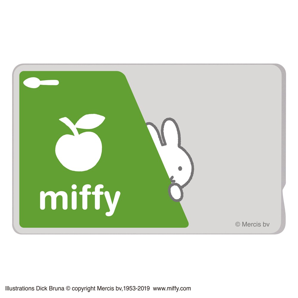 IC карта стикер Miffy IC карта стикер наклейка . электризация машина автобус suica pasmo icoca manaca прикленить Miffy зеленый 