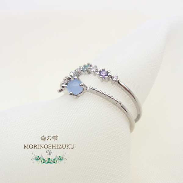  кольцо женский кольцо серебряный голубой elegant светит модный симпатичный свободный размер настройка возможно 