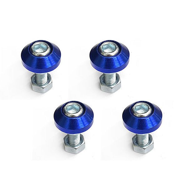 number plate bolt fender Fujitsubo anti-theft aluminium color washer attaching M6 bolt same color 4 piece set free shipping 