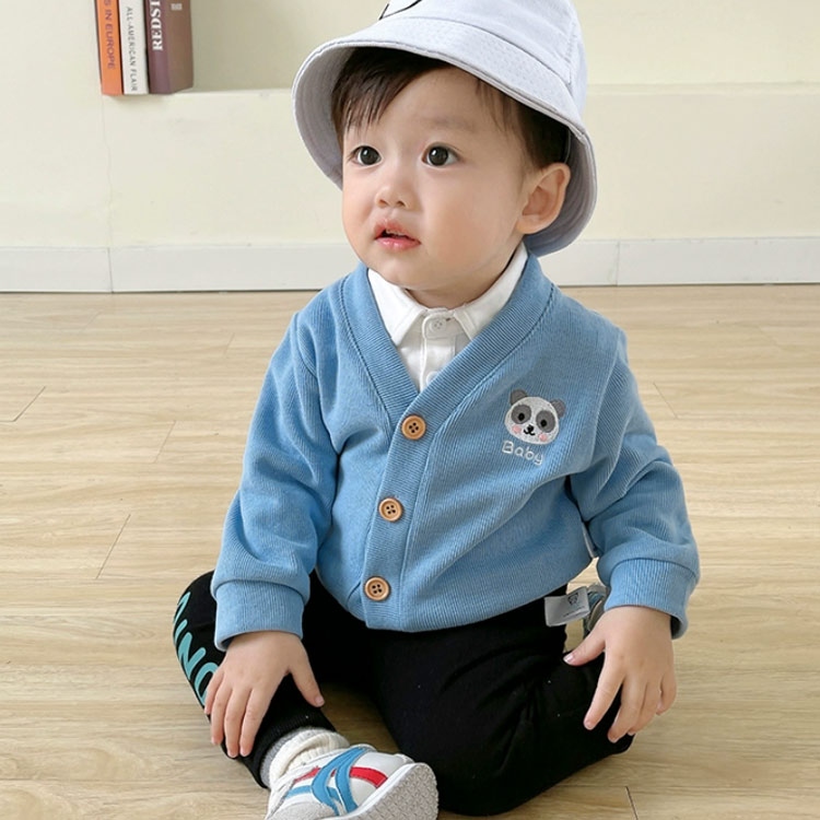  baby кардиган ребенок одежда вязаный кардиган мужчина девочка baby кардиган свет внешний весна осень Kids tops длинный рукав младенец 90