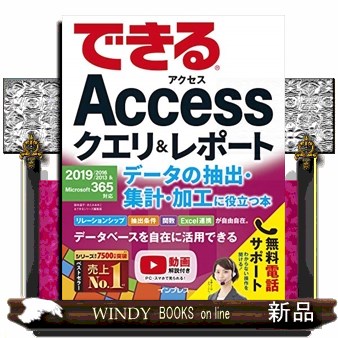 できるＡｃｃｅｓｓクエリ＆レポート　データの抽出・集計・加工に役立つ本 （できる） 国本温子／著　きたみあきこ／著　できるシリーズ編集部／著の商品画像