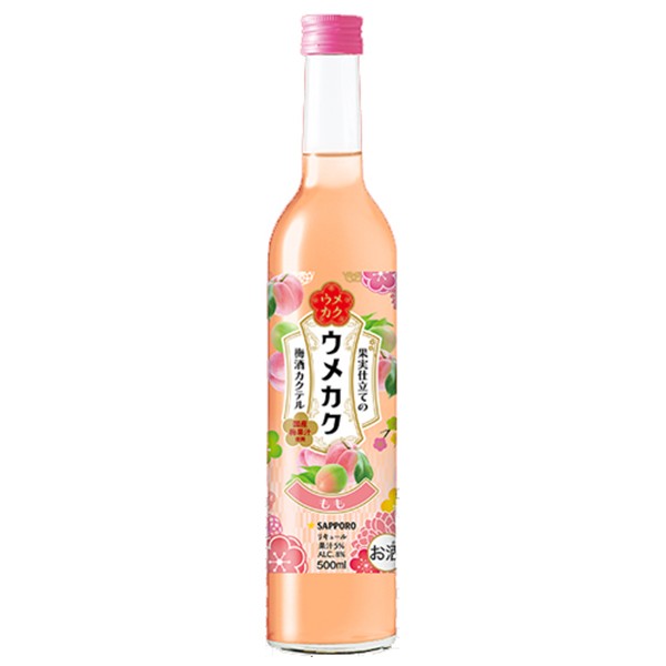 ウメカク 果実仕立ての梅酒カクテル 500ml（もも）×1の商品画像