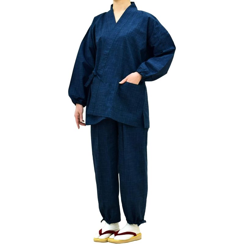 a. Indigo woman Samue pile . weave manner ( navy blue )