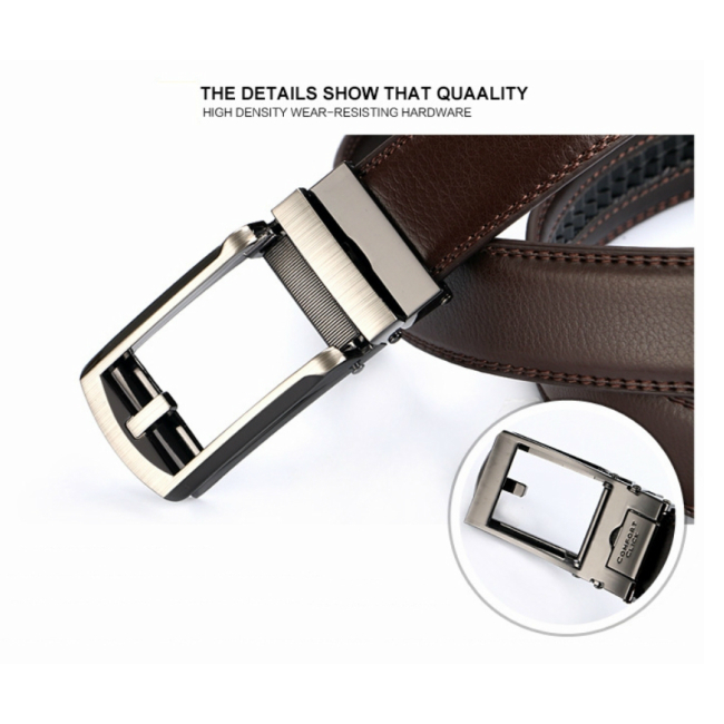  belt men's original leather hole none leather auto lock less -step adjustment belt hole none belt gentleman belt business ..