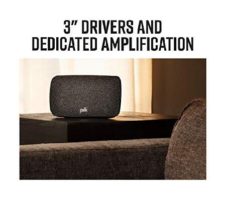 Polk SR2 Wireless Surround Sound Speakers for Select Polk React and Polk Magnifi Sound Bars - Immersive Surround Sound, Easy Set Up, Multiple Placemen