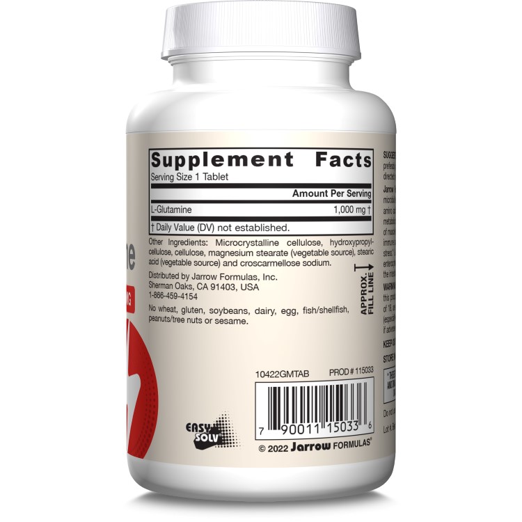 ja low Formula zL- glutamine 1000mg 100 bead tablet Jarrow Formulas L-Glutamine 100TABS supplement supplement 