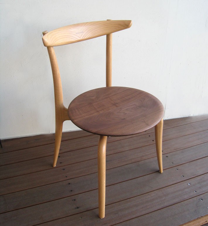 ③ 北欧レトロ 丸栄木工所 天然木製 回転式椅子 アームチェア ダイニングチェア ダイニングチェア おしゃれ 回転 木製 北欧 回転式ダイニングチェア