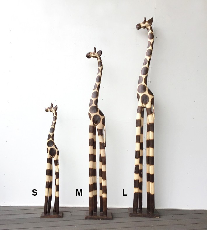 きりん キリン Giraffe 麒麟 置物 置き物 雑貨 インテリア オブジェ アジアン雑貨 バリ 木製 エスニック :815023:手づくり家具  ウッドギャラリー樹 - 通販 - Yahoo!ショッピング
