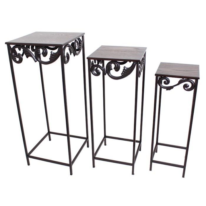 花台 3点セット プランタースタンド フラワースタンド 天然木