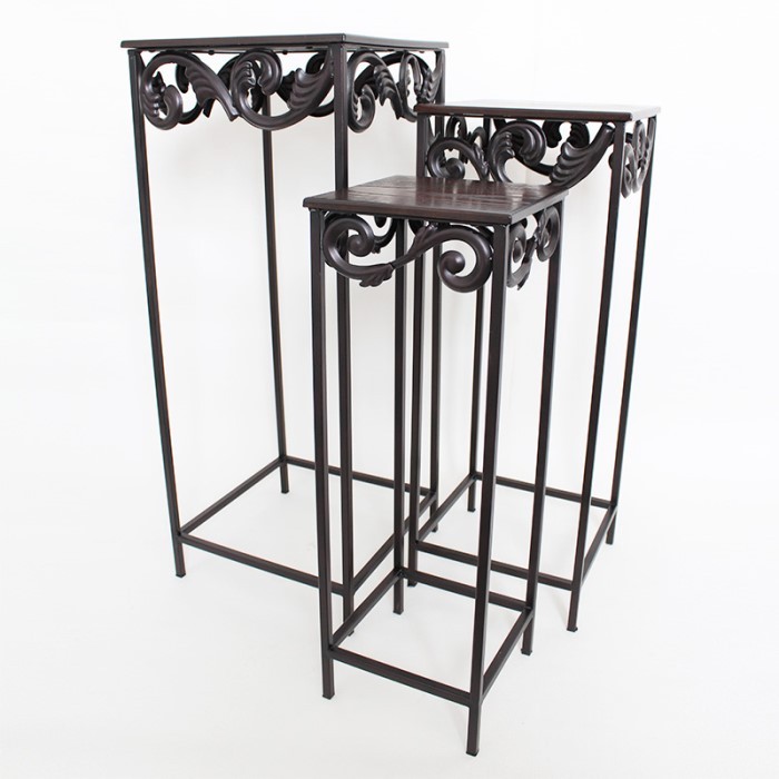 花台 3点セット プランタースタンド フラワースタンド 天然木