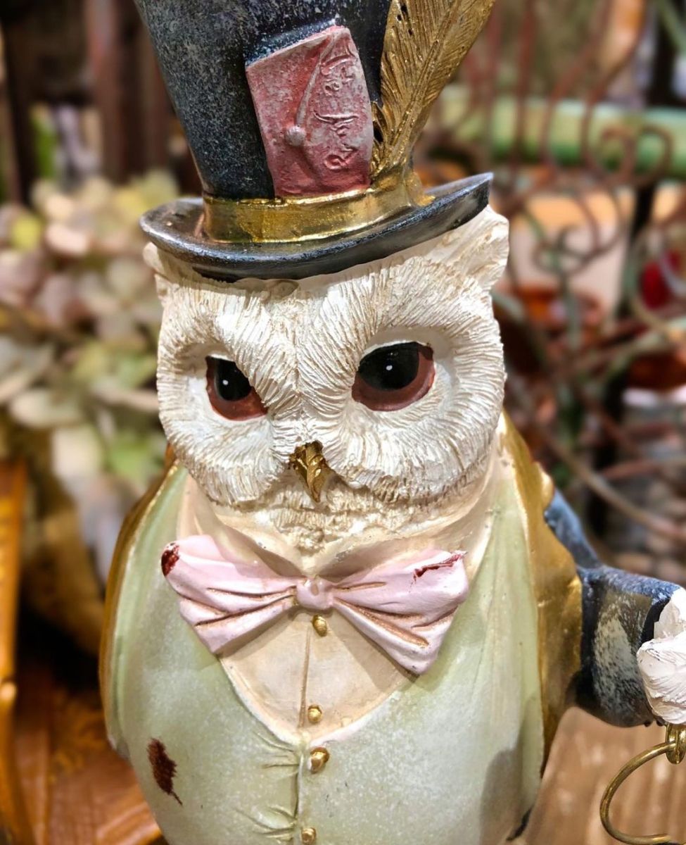 ふくろう Owl アンティーク調 フクロウ オウル 置物 置時計 ふくろう Owl アンティーク調 フクロウ オウル 置物 置時計