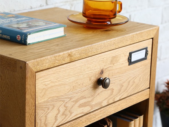 AURO サイドテーブル 45幅 おしゃれ 北欧 オーク無垢 木製 収納