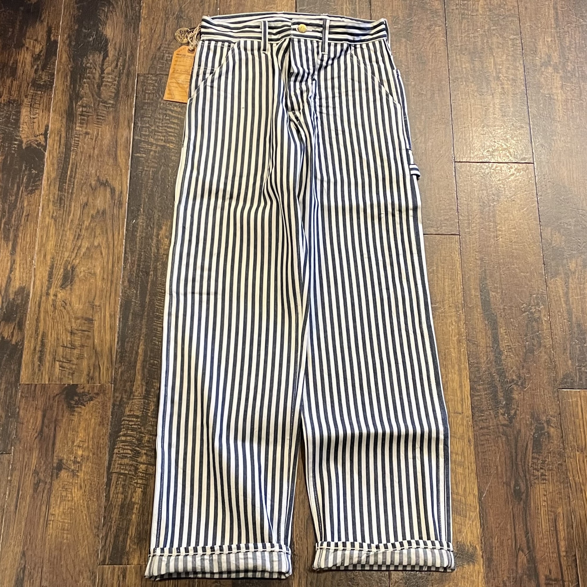  передняя фара fi расческа .n роман индиго полоса рабочие брюки American Casual SC42386 421) темно-синий W30