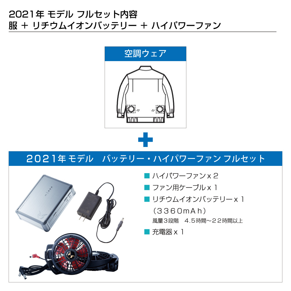 空調風神服 (2021年 フルセット フラットファン) KANSAI 大川 空調風神服 (2021年 フルセット フラットファン) KANSAI 大川