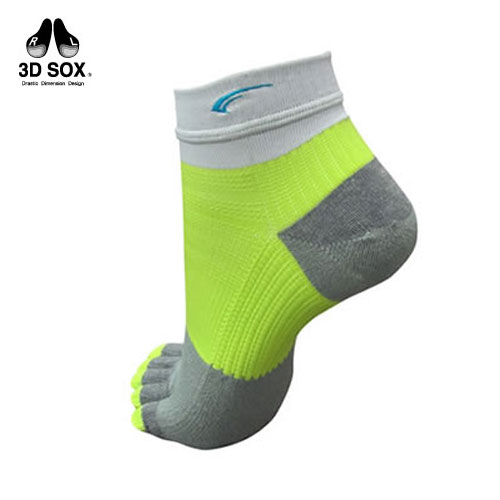  foot Max FXR107 5 пальцев носки светло-серый × lime зеленый 