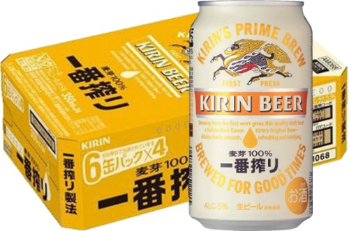 キリン 一番搾り 350ml缶 1ケース（24本） 国産ビール - 最安値・価格 