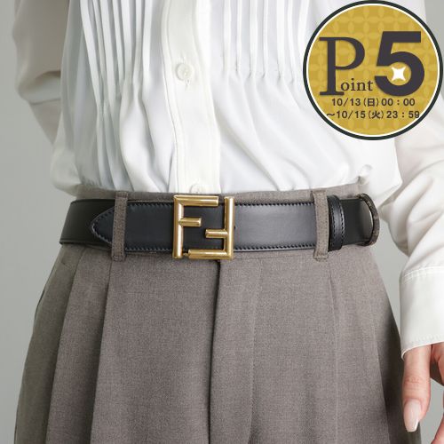  Fendi FENDI lady's belt reversible 8C0686 ANH7 F1L2J NERO+TAB+MR+OBUR