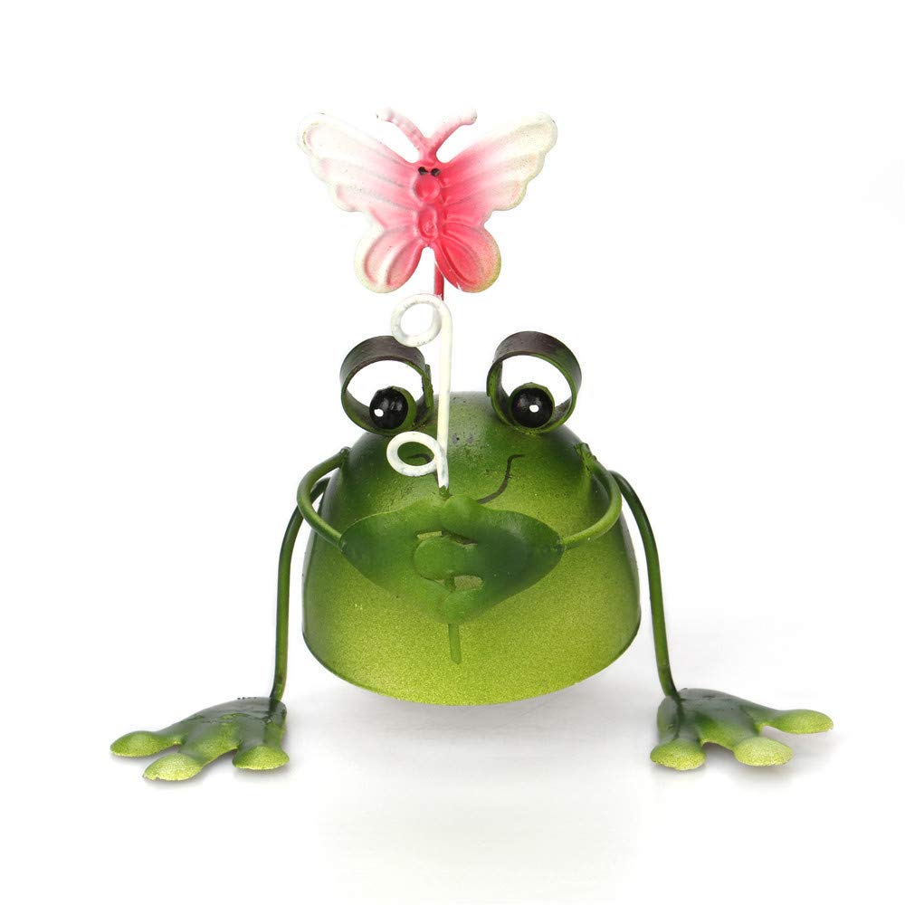.......4 pcs. small frog small ornament present interior as . highest tin plate . made lovely .. objet d'art ( leaf, net, flower, butterfly )