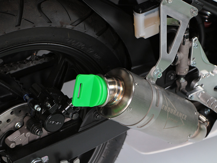  универсальный нижняя часть глушителя Raver колпак большой зеленый мотоцикл 
