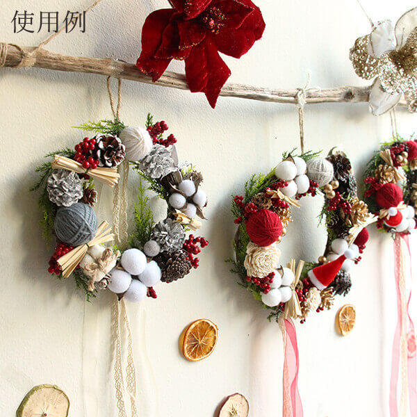 { Christmas wreath }* the same day shipping * free shipping * lease 18cm knitting wool wata. real ( stock limit ) lease ornament wata cotton wata. real tree. real decoration 