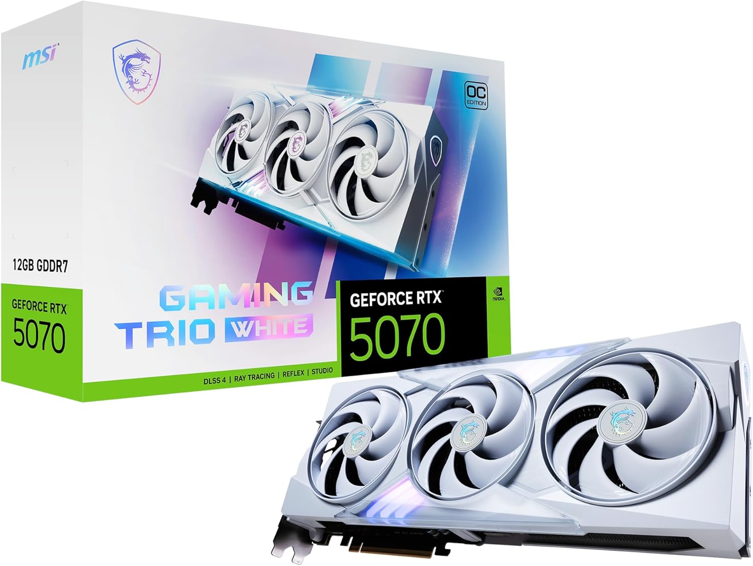 MSI G5070-12GTCW ［GeForce RTX 5070 12G GAMING TRIO OC WHITE］ グラフィックボード、ビデオカードの商品画像