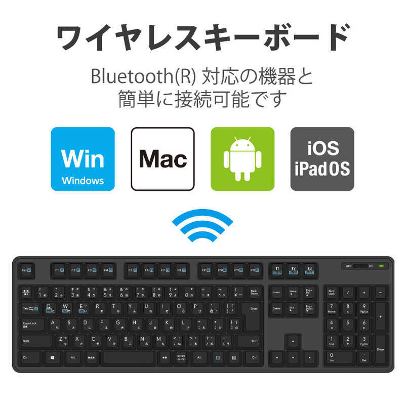  Elecom ELECOM клавиатура черный Bluetooth беспроводной TK-FBM112BK