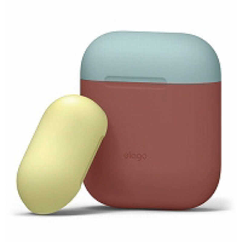 elago AIRPODS DUO CASE for AirPods EL_APDCSSCDC_IR （イタリアンローズ） イヤホンアクセサリーの商品画像