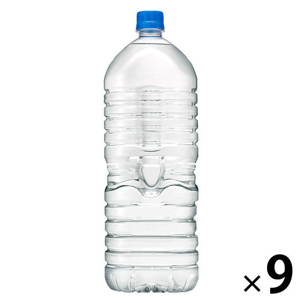 アサヒ飲料 おいしい水 天然水 ラベルレス 2L 1箱（9本入）