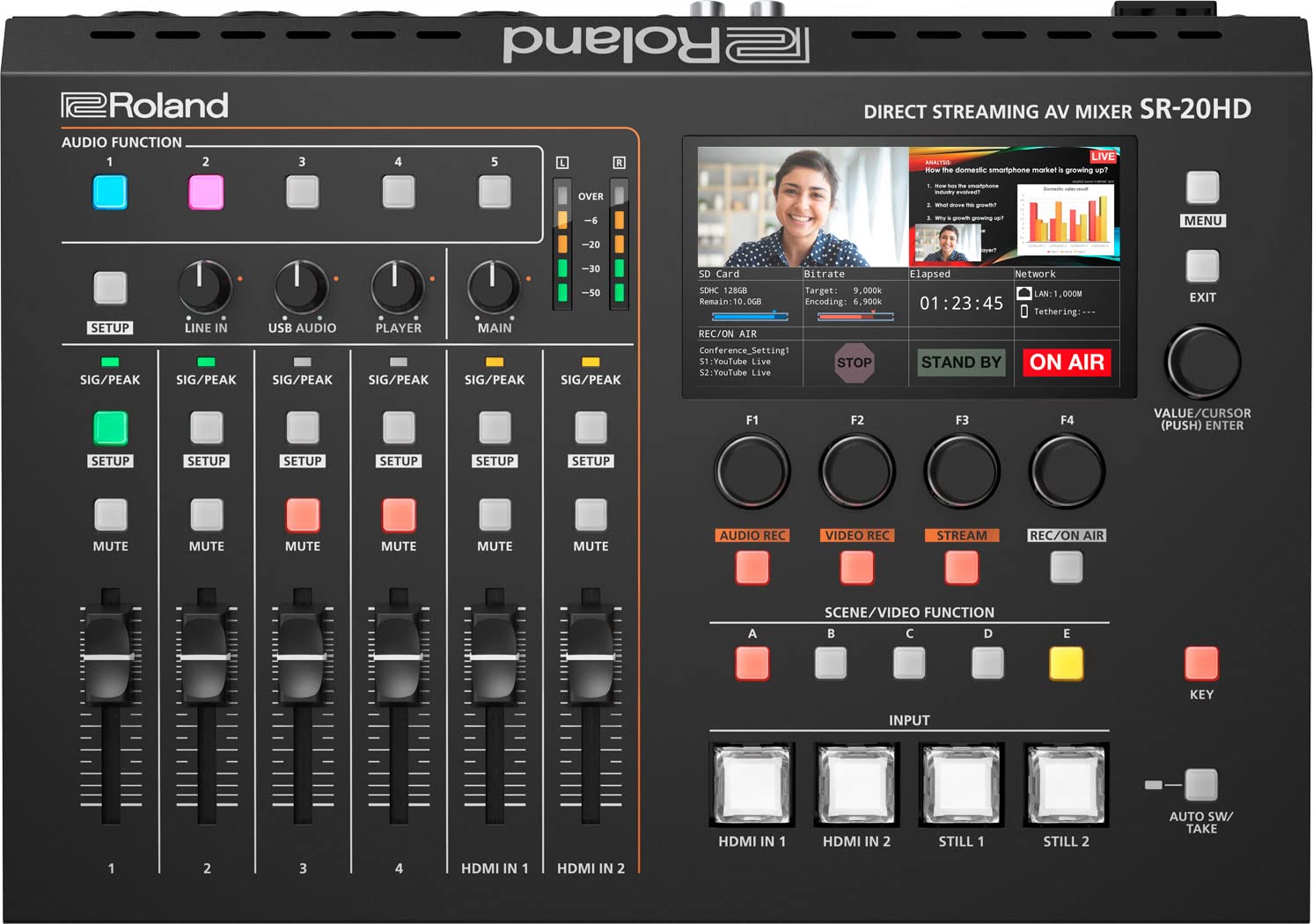 Roland Roland SR-20HD -тактный Lee mingAV миксер PC. используется без . прямой Live распределение возможность распределение / Event / семинар / презентация авто Miki 