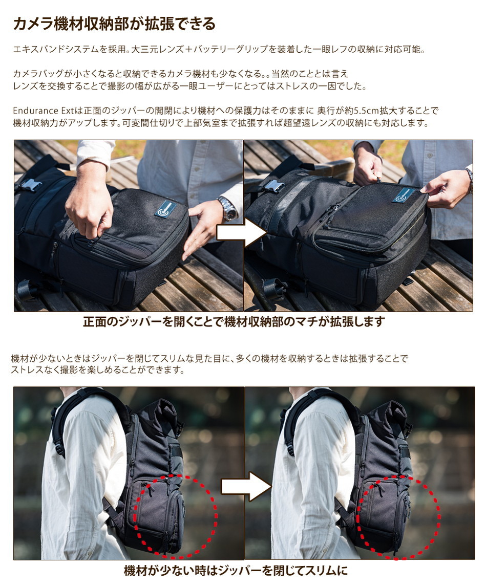  camera bag rucksack single‐lens reflex high capacity Endurance( Endurance ) ExtII camera rucksack camera back camera case 