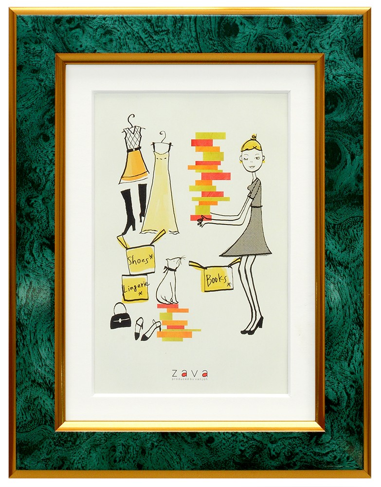 万丈 フォトフレームクラシック 2L/KG判 PFC-2LKG-EM （エメラルド）