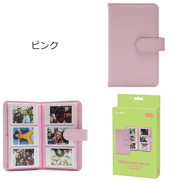  Cheki album Cheki for film 108 pcs storage instax mini12 album 108 blue pink green white purple Fuji Film . departure note commodity 