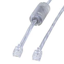 SANWA SUPPLY( Sanwa Supply ) core attaching shield twist modular cable ( silver *5m) TEL-FST-5N2