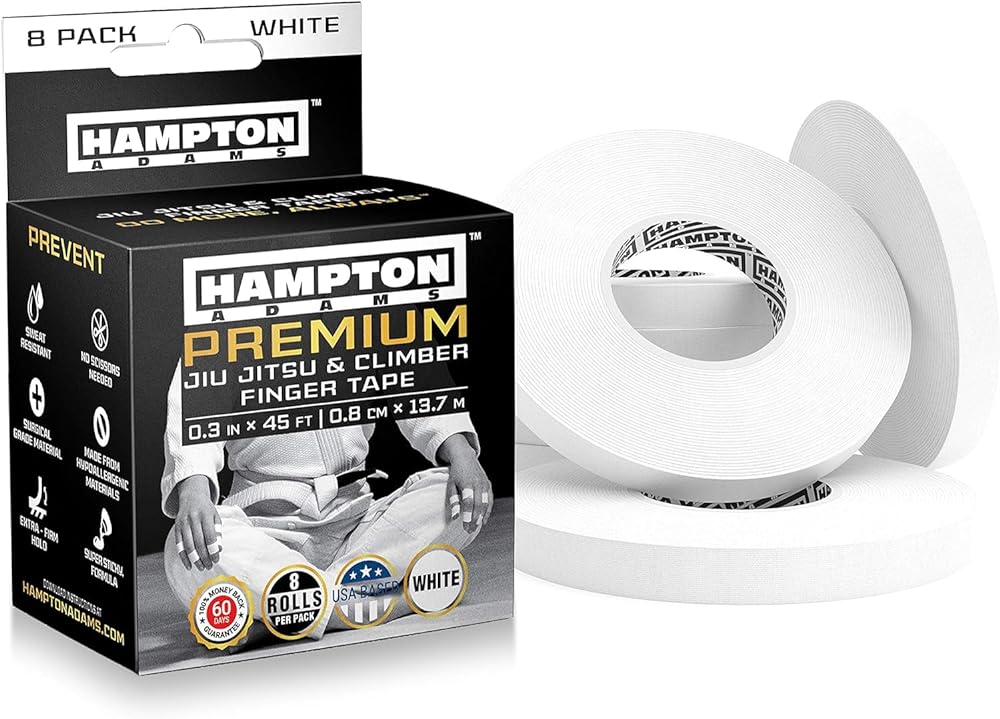 ( есть перевод специальная цена )Hampton Adams палец лента PREMIUM 8 шт входить обмотка лентой ..BJJ climbing стандартный товар ( белый )