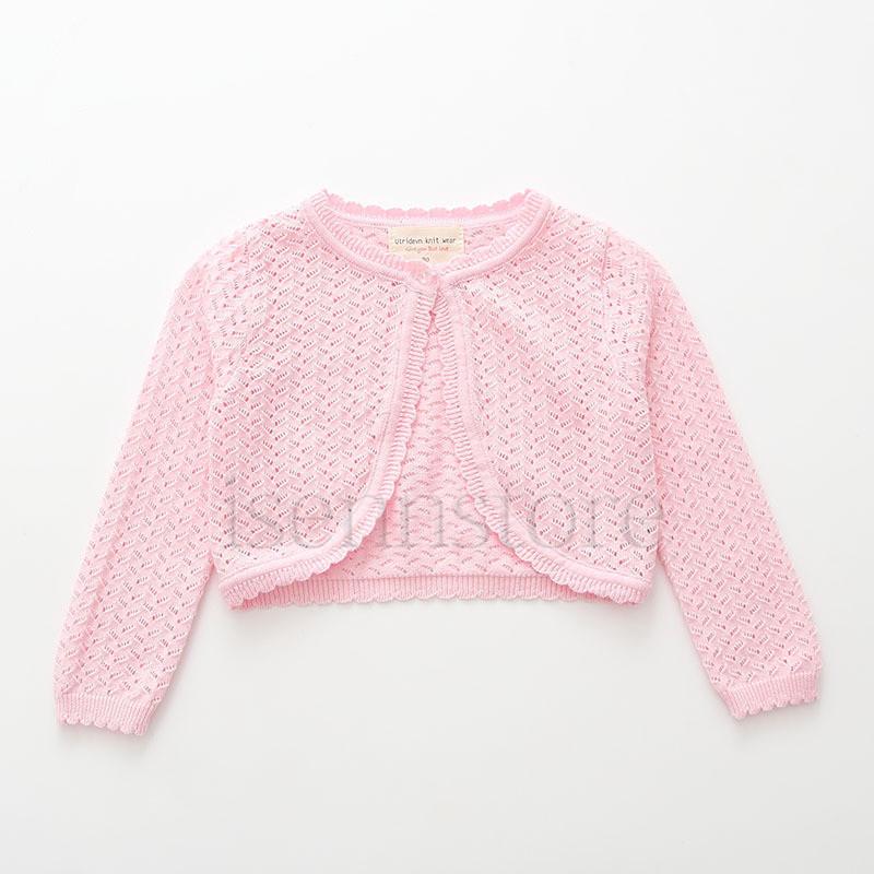  bolero Kids formal knitted cardigan feather weave tops girls long sleeve outer spring summer thin UV cut girl child clothes 