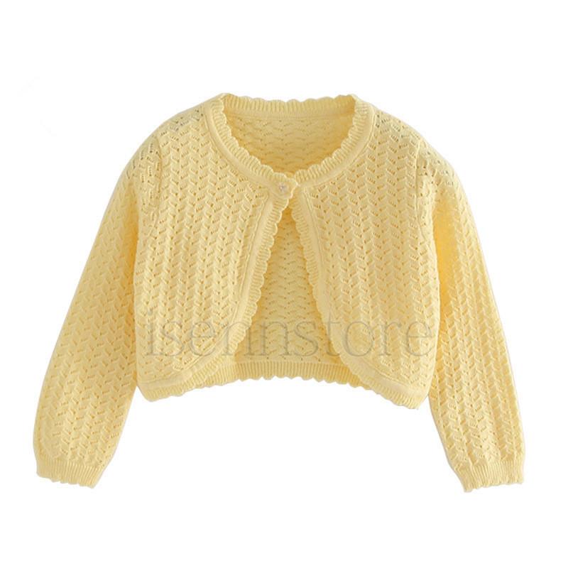 bolero Kids formal knitted cardigan feather weave tops girls long sleeve outer spring summer thin UV cut girl child clothes 