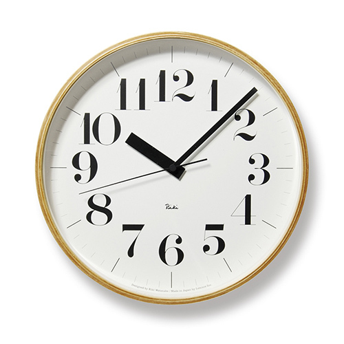 Lemnos レムノス RIKI CLOCK RC 電波掛け時計 WR08-27（ナチュラル） 掛け時計、壁掛け時計の商品画像