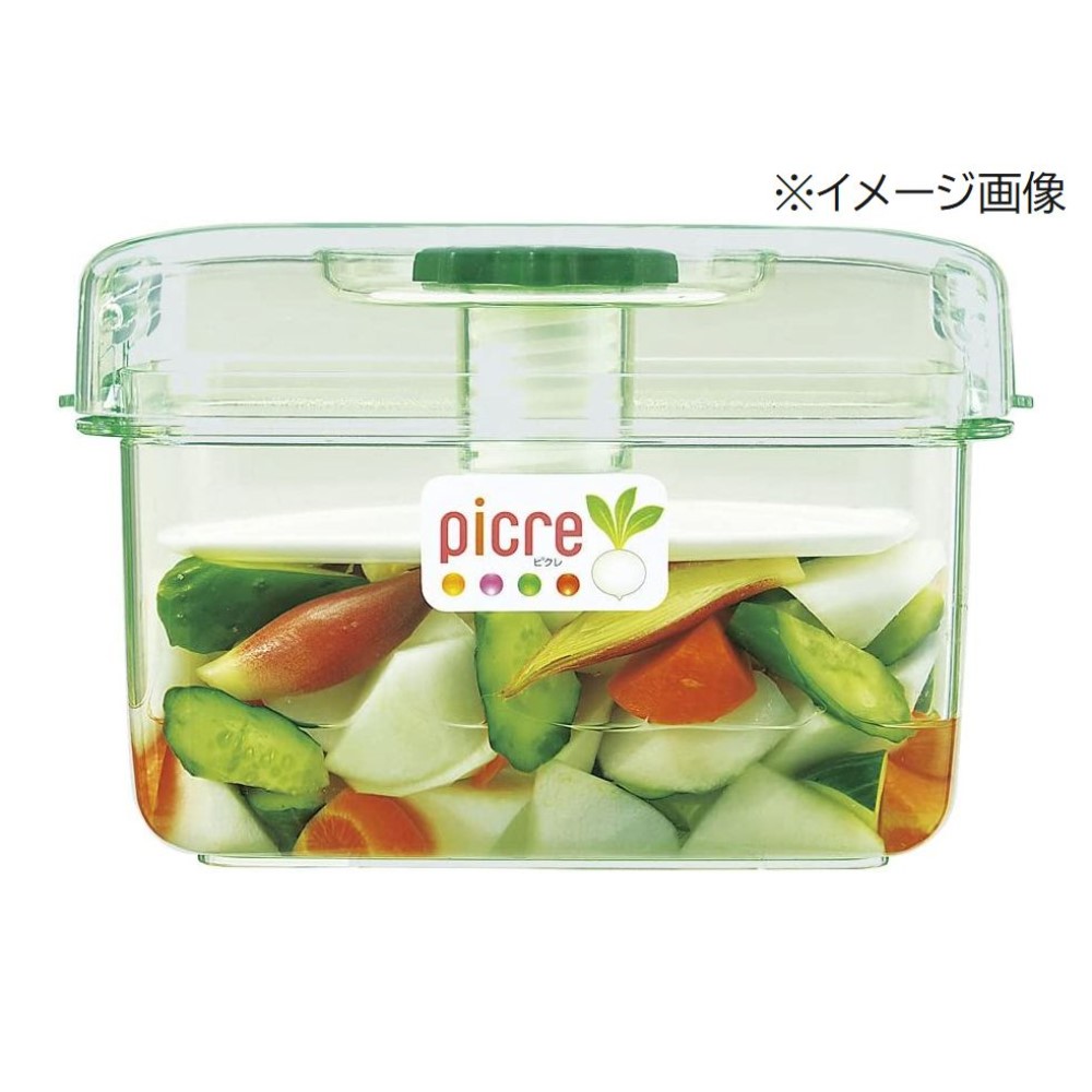  new shining compound immediately seat attaching thing vessel pikreK60 [ tsukemono pickles attaching thing ... pickle container easy easy cookware ] skeleton green 