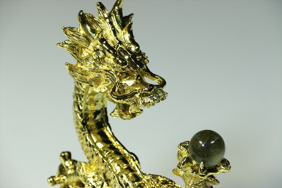  yellow gold # dragon god sama # gilding # 4 size ( small size ) household Shinto shrine. . decoration . height 14cm width 12.5cm depth 7cm