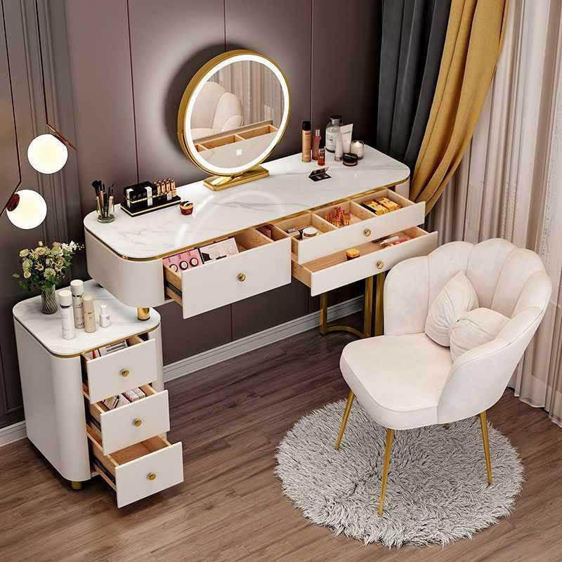  dresser Northern Europe manner dresser dressing up .. series LED mirror leather style dresser s tool set .. cosmetics table small dresser cosme pcs storage J204