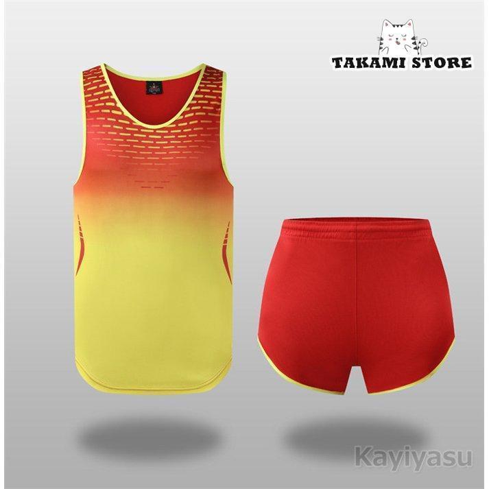  uniform track-and-field for adult basketball wear men's lady's sleeveless setup summer short pants top and bottom set training for clothes . number & name inserting 